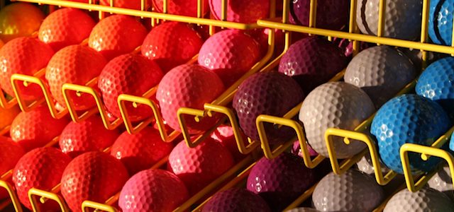 colorful golf balls
